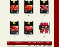 Страница от каталог Саранда с пакетирани месни продукти